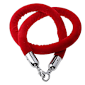 Miniatyrbillede 2 af 4: 1,5 m Velour Reb Crowd Control Stander Post Kø Linje Barriere Red