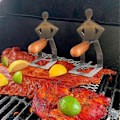 Miniatyrbilde 3 av 4: 4 stk Morsomme Grilltilbehør Pølseholder Bærbar Grillrist Rustfritt Stål
