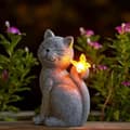 Solardekoration Kat – Havedekoration med LED, Udendørsbelysning & Solcellelampe til TerrassenCJY
