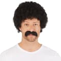 tectake Herrperuk 80-tals disco Black Svart