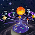 Pikkukuva 5 / 5: Aurinkokunta lapsille, Puhuva aurinkokuntamalli, Planetario-projektori tähtilelu 8 planeetalla, Avaruuslelut pojille 3+