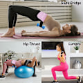 Miniatyrbilde 4 av 5: Hoftehevbelte for manualer, kettlebells, rumpe - Belte for hoftehev, belte for knebøy, glute bridges