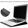Miniatyrbilde 3 av 5: Laptopveske for 14-tommers datamaskin, Krokodilleskinnmønster PU-lær Flip Cover Sleeve Svart