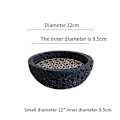 Miniatyrbillede 2 af 5: Japansk Planet Vulkansk Sten Kunstnerisk Fad Pendul Skaldyr Sushi Sashimi Isplade Røgplade, 12cm
