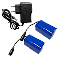 Miniatyrbillede 3 af 5: 2 stk. 12000mAh Genopladeligt Lithium Batteri med Oplader til Foderbåde