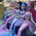 Miniatyrbild 3 av 3: 45cm Mermaid Baby BJD Doll 11 Leder Movable Doll Simning Mermaid Leksak Flicka Julgåva Doll (star green)