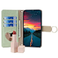 Miniatyrbild 2 av 5: Kompatibel med Samsung Galaxy S22+ 5G Ficka med dragkedja Skyddsfodral PU Läder Crossbody Plånboksfodral - Vit [HK] Grå Green Style B Samsung Galaxy S22+ 5G
