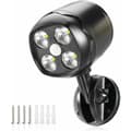 Outdoor Motion Sensor Light, IP65 Waterproof Battery Operated 600lm LED Spotlight, Motion Sensor with Flexible Battery for