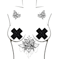 Miniatyrbild 4 av 5: 10 Par Nippelskydd, Bling-Bling Kors Pasties Nippelskydd