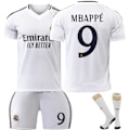 Miniatyrbild 1 av 3: 24-25 Real Madrid Mbappe 9 Hemma Tröjor Ny Säsong Senaste Fotbollströjorna För Vuxna Och Barn Fotbollströja Vuxen M（170-175cm）_paris Adult M（170-175cm）