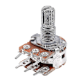 Miniatyrbilde 3 av 5: 2 stk. B20K 20K Ohm 8mm Aksel PCB-montert Lineær Dobbel Potensiometer