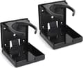 Adjustable Wall Mounted Drink Holder - Foldable Cup/Bottle Holder with Screws | Fits Most Sizes for RV, Truck, Boat (2-Pack)