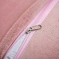Miniatyrbillede 5 af 5: Sæt med 2 lyserøde, fluffy pudebetræk, ny luksusserie, merino-stil, blush imiteret pels, dekorative pyntepudebetræk, firkantet, fuzzy pudebetræk, 45x45 cm