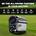 Miniatyrbillede 3 af 8: REVASRI 914,4 m Golf Rangefinder med Flag Vibration og Hældningskompensation, USB-C Opladning, 6x Forstørrelse Monokular golfer