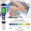 Miniatyrbild 3 av 5: Pool Salt Tester, Digital Salinitetsmätare, Hög Noggrannhet 5 I 1 Salinitetstestare för Saltvatten, IP67 W (FMY) As Shown