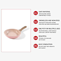 Miniatyrbillede 10 af 11: Induktion/Åben Flamme Mini PINK Non-Stick Stegepande Æg/Bøf 12/ pinkB 16cm