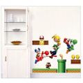 Miniatyrbillede 3 af 5: 2-pak Nintendo New Super Mario Bros. Byg en scene peel-and-stick vægdekoration til soveværelset Super Mario dekoration