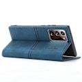 Pikkukuva 4 / 5: Samsung Galaxy Note20 Ultra Dream magneettinen imukuppi, vaakasuora, keinonahkainen suojakotelo pidikkeellä, korttipaikalla ja lompakolla [D] Blue