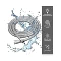 Duschslang 5m Extra Lång Duschslang i Rostfritt Stål, Med Solid Mässingskoppling, Universal, Anti-sprick, Kromfinish (500cm)-CE