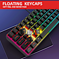 Miniatyrbillede 5 af 7: 60% Trådløst Spil Tastatur, RGB Baggrundsbelyst Ultra Kompakt Mini