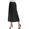 Miniatyrbillede 2 af 5: Satinskrue med blonde til kvinder, lang underkjole sort black XL
