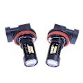 Pikkukuva 3 / 5: 2x H8 H11 6000k 30w Tehokas Cree Led Sumuvalo Ajovalo Canbus Lamppu Polttimo Valkoinen