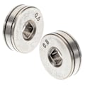 Miniatyrbillede 4 af 4: 2 stk. svejser trådfremføring drev rulle hjul 06/08 svejsemaskine trådfremføringshjul Silver 2.4X2.4X0.7CM