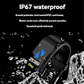 Pikkukuva 2 / 5: Bluetooth Sport Smart -rannekoru, vedenkestävä, sykemittaus, askelmittari, urheilu- ja kuntoiluaktiivisuus [HK] Black