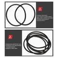 Miniatyrbilde 4 av 5: 5 stk. 100 mm utvendig diameter 5 mm tykke gummipakningsfilter O-ringer Black