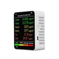 6-i-1 PM2.5 PM10 HCHO TVOC CO CO2 Multifunktionel Luftkvalitetsdetektor med LCD-display