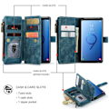 Miniatyrbild 3 av 4: Kompatibelt med Samsung Galaxy S9 Plus Plånboksfodral Flip Kort Hållare Pu Läder Magnetiskt Skyddande Flip Omslag - Svart Blå szq