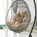 Miniatyrbillede 1 af 5: Udskiftningspude til hængende æggestol, kompatibel med bordmåtte, åndbar, kompatibel med udendørs indendørs Khaki Khaki Khaki 120x80