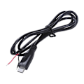 Pikkukuva 1 / 5: USB C Uros - 2-nastainen virtajohdon jatkokaapeli, tyyppi C avoin pää, pigtail-johto 5V 3A [Db] 1m 1m Straight head