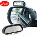 2-pack 360° blind spot mirror for car, universal right + left adjustable HD glass extra blind spot mirror