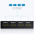 Miniatyrbild 9 av 9: HDMI-splitter 1 in 4 ut, en minut fyra linjer 4k högupplöst display 3D TV datorskärm delad skärm
