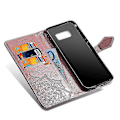 Miniatyrbild 4 av 5: Samsung Galaxy S8 Fodral Läder Plånboksfodral Präglad Mandala Magnetisk Flip Skydd Stötsäker - Roséguld