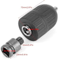 Miniatyrbild 5 av 5: 2-13mm Nyckellös Borrchuck, 1/2\" till 20 Unf Chuck Adapter med 1/2\" Chuck Adapter för Slagnyckelkonvertering