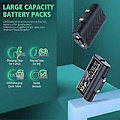 Miniatyrbild 3 av 5: Laddare med 2 Uppladdningsbara Batterier för Xbox One/Xbox Series X/S Handkontroller, Laddstation med 2 x 1300 mAh Uppladdningsbara Batterier (xb
