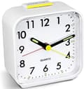 Silent Alarm Clock Battery Operated Tick-Free Bedside Clock Large Display Basic Bedroom Clock Snooze Night Light Function Easy to Read and Use CJY