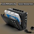 Pikkukuva 2 / 5: Panda 6501 Kannettava kasettisoitin AM/FM-radio Retro-musiikkisoitin Walkman kaiuttimilla [Db] Black
