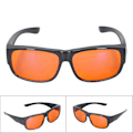 Pikkukuva 5 / 5: Sinistä valoa suodattavat lasit 400-500nm Anti-säteily UV-suojatut tietokonepelilasit lukemiseen pyöreät/neliömäiset linssit Square Glasses