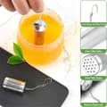 Miniatyrbillede 4 af 5: stk. Tefiltre til Løs Te, Tefilter med Låg, Rustfrit Stål Tefilter med Kædekrog, T
