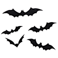 Miniatyrbillede 7 af 8: 12 stk/sæt 3D Sort PVC Flagermus DIY Dekoration Vægdækning Halloween Par