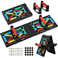 Miniatyrbillede 2 af 5: 12 i 1 Foldbar Push-up Stativ Plade Trænings Gym Fitness System Træning og Krops Træning Øvelses Stativ (12 i 1)
