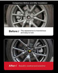 Tesla Model 3 YSX Wheel Hub Caps Set Center Cap Nut Covers Black Red White Grey With 4 Center Caps 20 Nut Covers Black Silver Matte