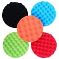 5-pack 7\" skumputsdynor för bilvaxning och polering Black orange green blue red