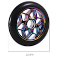 Pikkukuva 2 / 5: 2 kpl 110mm Scooter-pyörät Pu-pyörät Paksut temppupyörät laakereilla (musta)