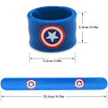 Miniatyrbilde 4 av 4: 10 stk. Superhelt Slap Armbånd for Barn, Silikonarmbånd Marvel Avengers Slap Armbånd Fyllstoffer for Festposer til Bursdag