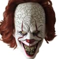 Clown Mask Latex Skräck Cosplay Prop Halloween Vuxen