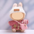 Miniatyrbild 2 av 5: Kläder för Labubu (INGEN Docka), Hatt & Jumpsuit Set för 17cm Labubu Tillbehör Kostym_xx Pink